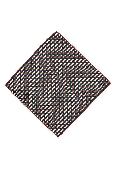 Black Patterned Handkerchief