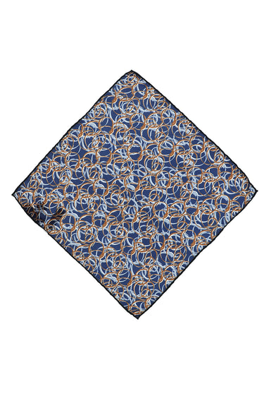 Koyu Lacivert Desenli Mendil