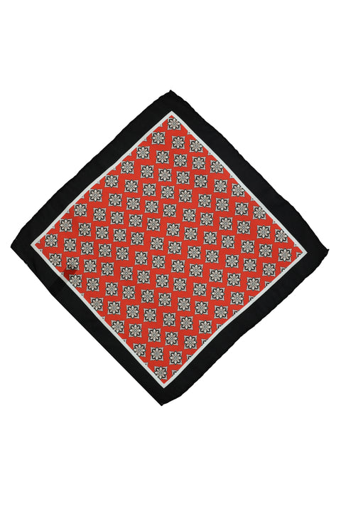 Dark Burgundy Patterned Handkerchief