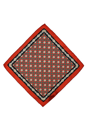 Koyu Bordo Desenli Mendil