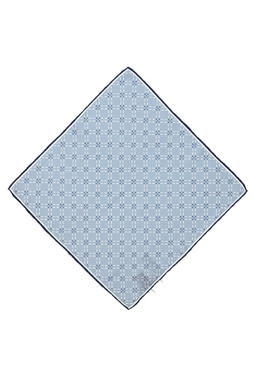 Açık Mavi Desenli Mendil