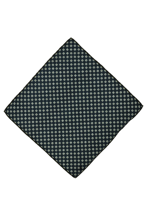 Dark Navy Patterned Handkerchief