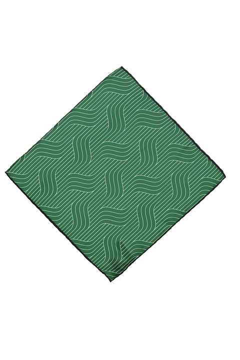 Dark Green Patterned Handkerchief