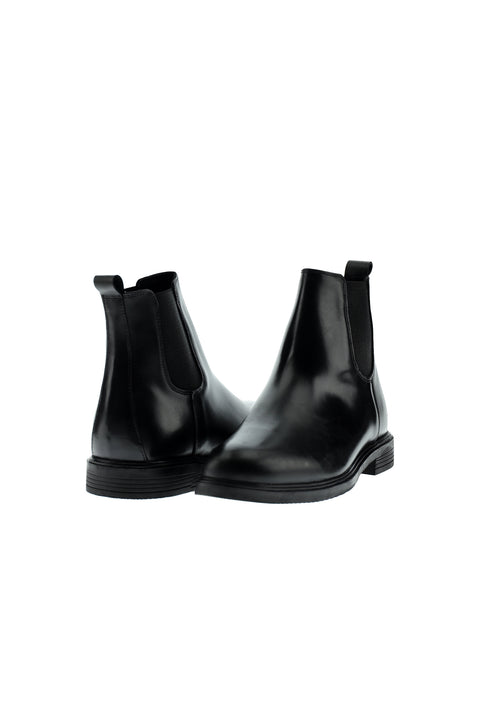 Black Leather Chelsea Boots