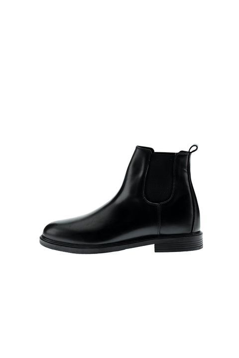 Black Leather Chelsea Boots