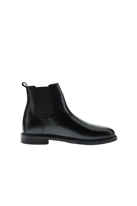 Black Leather Chelsea Boots
