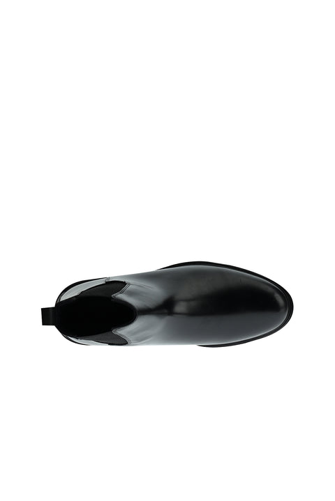 Black Leather Chelsea Boots