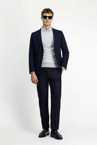 Koyu Lacivert 6 Drop Regular Fit Standart Kesim Klasik Ceket