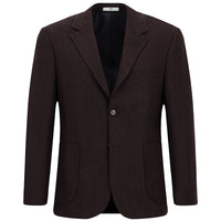 Koyu Bordo 4 Drop Relaxed Fit Rahat Kesim Desenli Yünlü Ceket