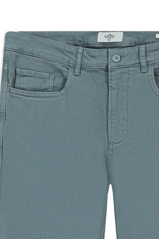 Koyu Mavi Slim Fit Dar Kesim Likralı Esnek Kanvas / Chino Pantolon