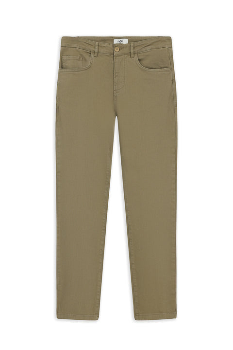 Medium Mink Slim Fit Skinny Stretch Canvas / Chino Trousers