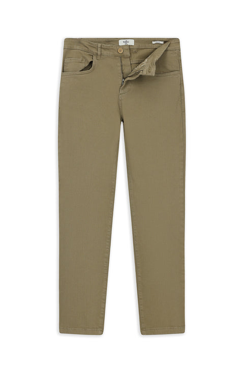 Medium Mink Slim Fit Skinny Stretch Canvas / Chino Trousers