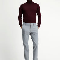Orta Gri Slim Fit Dar Kesim Likralı Kanvas / Chino Pantolon