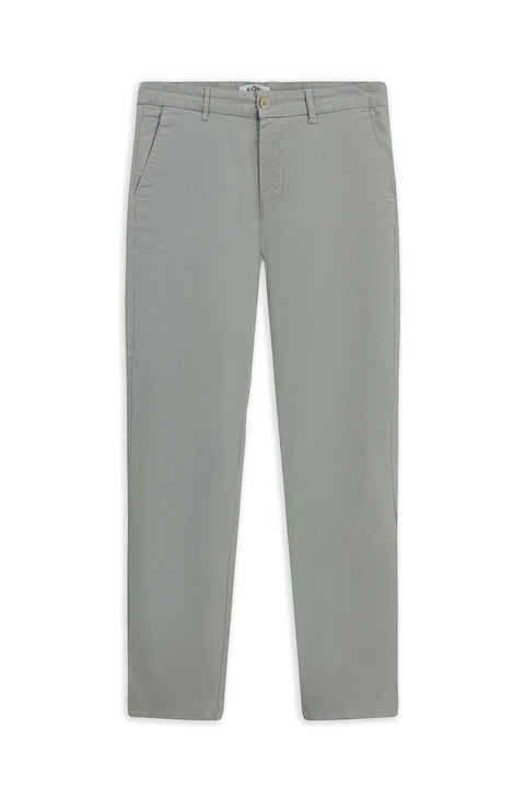 Orta Gri Slim Fit Dar Kesim Likralı Kanvas / Chino Pantolon