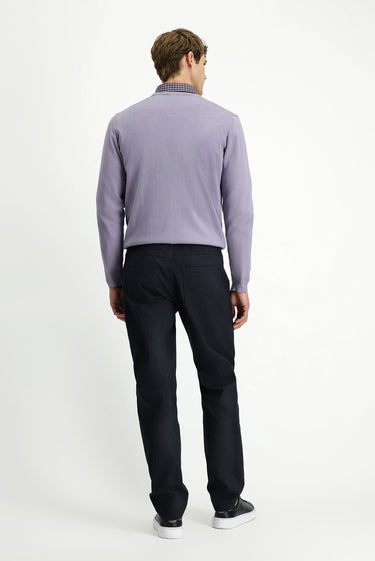 Koyu Antrasit Regular Fit Likralı Kanvas / Chino Pantolon