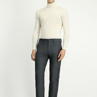 Koyu Füme Regular Fit Likralı Kanvas / Chino Pantolon