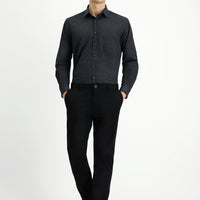 Siyah Slim Fit Dar Kesim Likralı Kanvas / Chino Pantolon