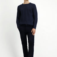 Koyu Lacivert Relaxed Fit Rahat Kesim Likralı Kanvas / Chino Pantolon