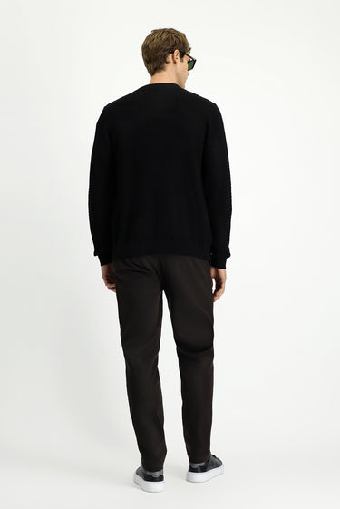 Orta Kahve Relaxed Fit Rahat Kesim Likralı Kanvas / Chino Pantolon