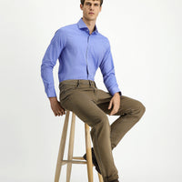 Açık Kahve Regular Fit Likralı Kanvas / Chino Pantolon