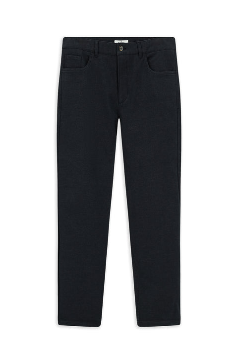 Dark Blue 6 Drop Regular Fit Standard Cut Lycra Canvas / Chino Pants