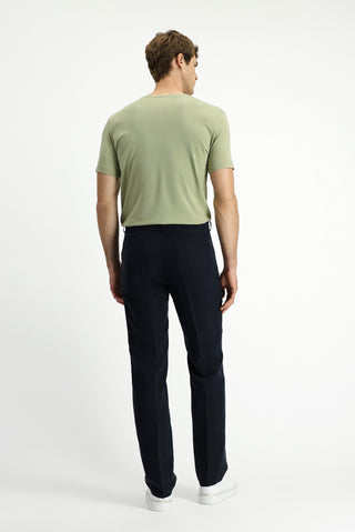 Siyah Relaxed Fit Rahat Kesim Pamuklu Pileli Pantolon