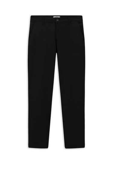 Siyah Regular Fit Likralı Kanvas / Chino Pantolon