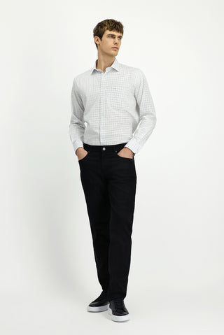 Siyah Regular Fit Standart Kesim Likralı Kanvas / Chino Pantolon