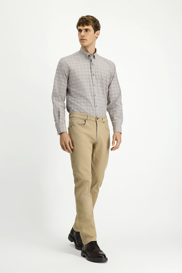 Açık Bej Regular Fit Likralı Kanvas / Chino Pantolon