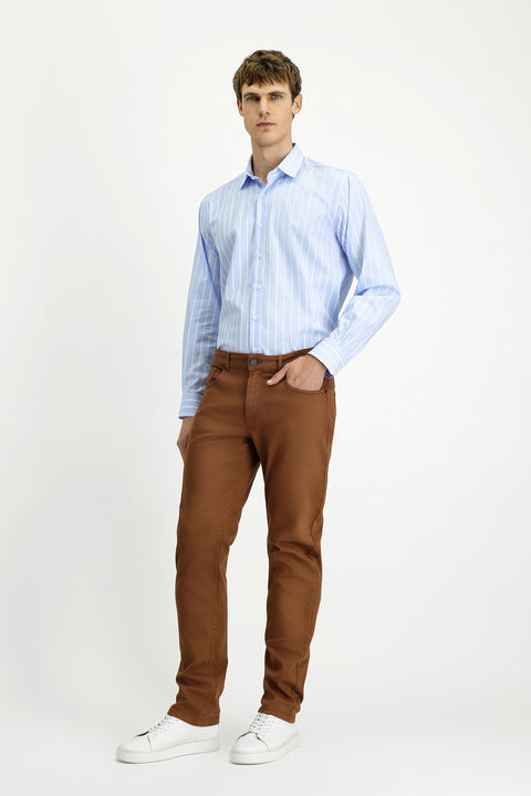 Tarcin Regular Fit Standard Cut Lycra Canvas / Chino Trousers