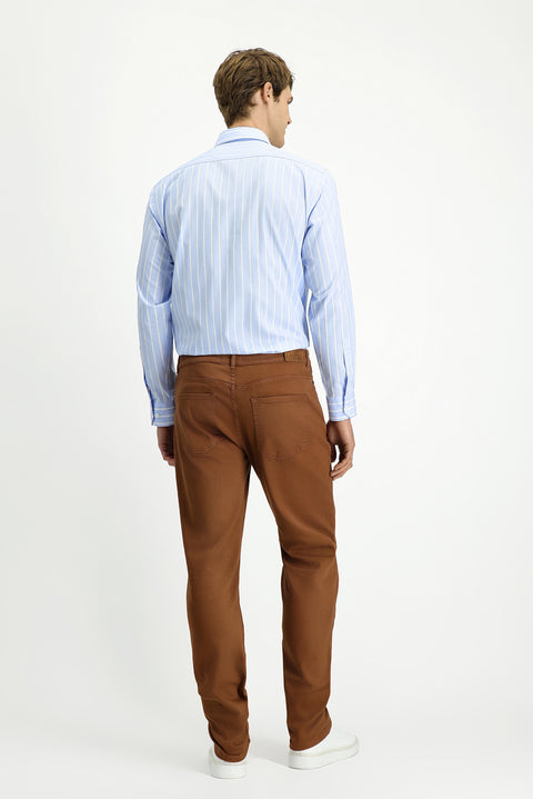 Tarcin Regular Fit Standard Cut Lycra Canvas / Chino Trousers