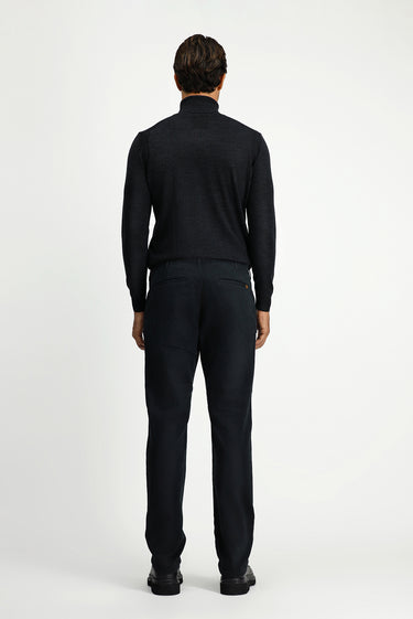 Orta Antrasit Regular Fit Likralı Kanvas / Chino Pantolon