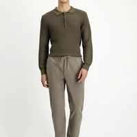 Orta Vizon Regular Fit Beli Lastikli İpli Örme Jogger Pantolon