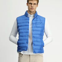Quilted Sports Vest with Blue Buttons