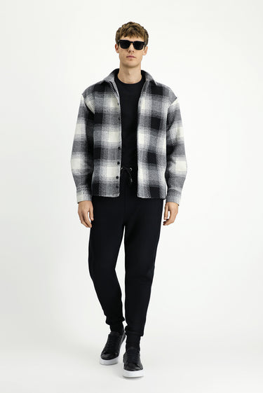 Siyah Desenli Pamuklu Sweatpant / Eşofman Altı