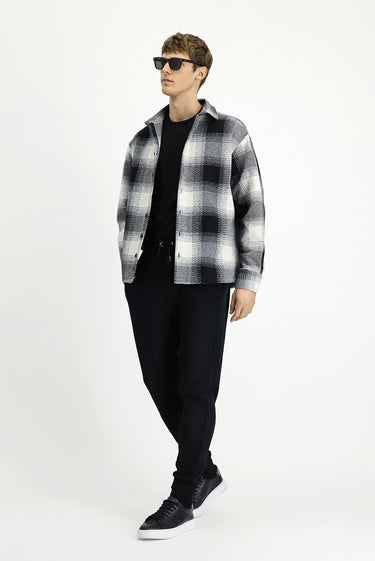 Siyah Desenli Pamuklu Sweatpant / Eşofman Altı