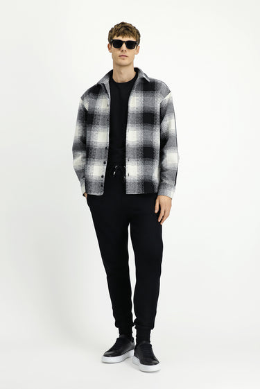 Siyah Desenli Pamuklu Sweatpant / Eşofman Altı