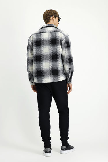 Siyah Desenli Pamuklu Sweatpant / Eşofman Altı