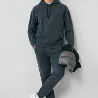 Orta Antrasit Desenli Pamuklu Sweatpant / Eşofman Altı