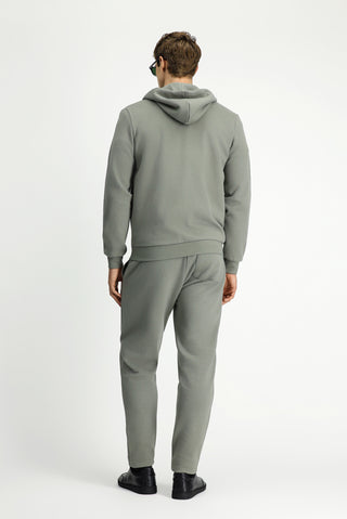 Açık Haki Beli Lastikli İpli Cepli Pamuklu Sweatpant / Eşofman Altı
