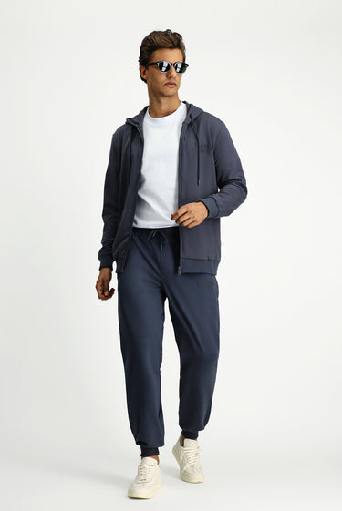 Koyu Füme Regular Fit Pamuklu Baskılı Sweatpant / Eşofman Altı