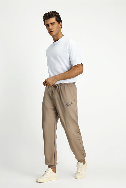 Orta Vizon Regular Fit Pamuklu Baskılı Sweatpant / Eşofman Altı