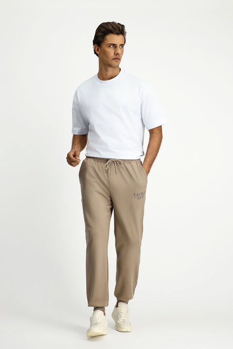Orta Vizon Regular Fit Pamuklu Baskılı Sweatpant / Eşofman Altı