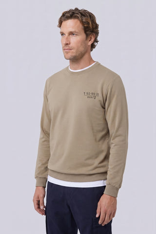 Orta Vizon Bisiklet Yaka Regular Fit Baskılı Pamuklu Sweatshirt