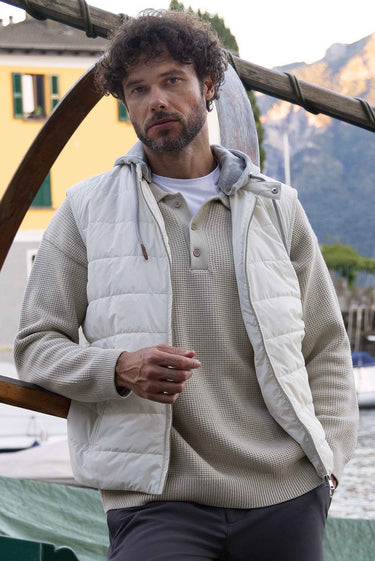 Taş Polo Yaka Oversize Ekstra Rahat Kesim Desenli Triko Kazak