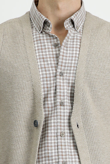 Orta Vizon V Yaka Triko Yelek