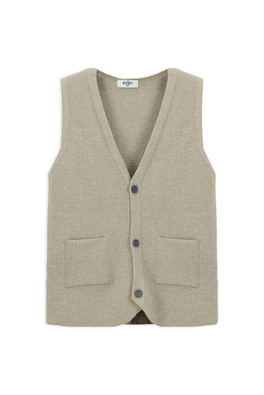 Orta Vizon V Yaka Triko Yelek