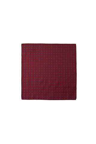 Koyu Bordo 3'lü Desenli Kravat & Mendil & Kol Düğmesi Hediye Kutulu Set