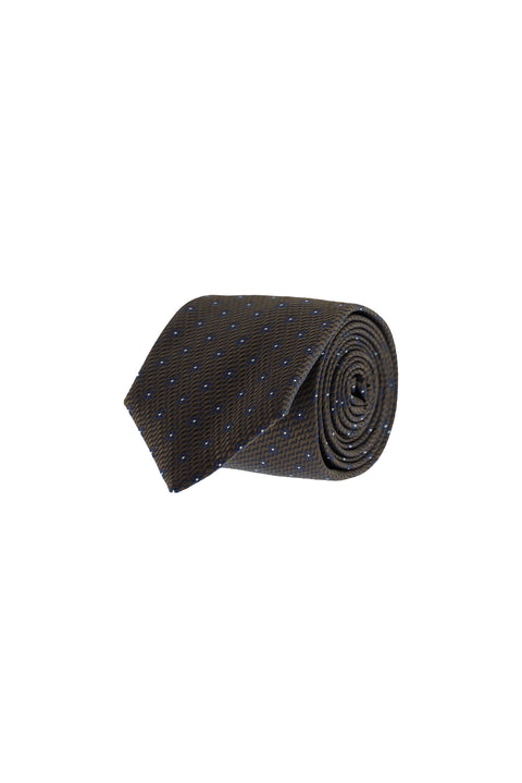 Dark Brown Patterned Tie