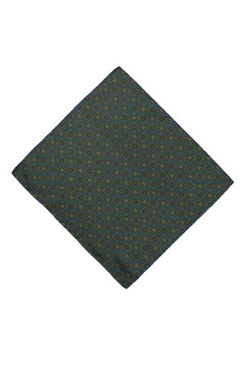 Medium Khaki Patterned Handkerchief